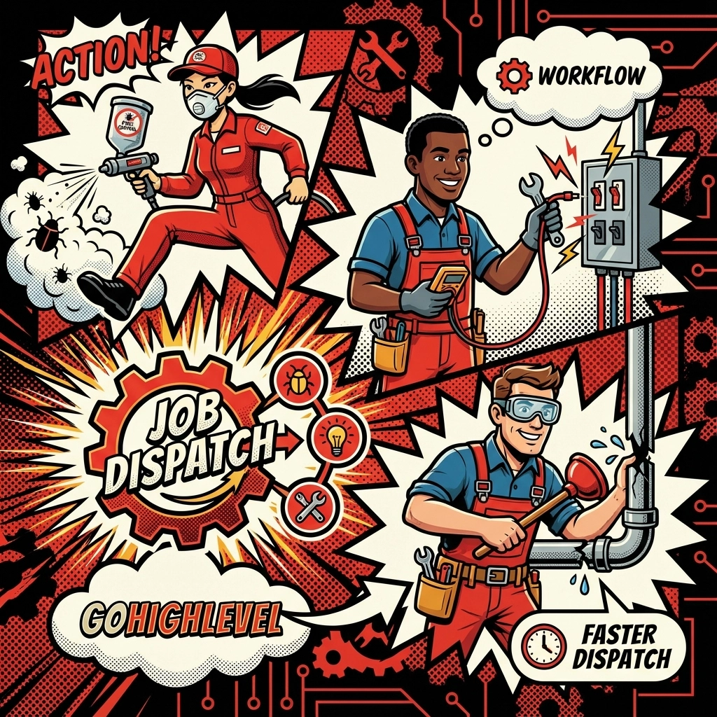 Pest Control, Electrical & Repair: Workflow Setup for Faster Job Dispatching With GoHighLevel