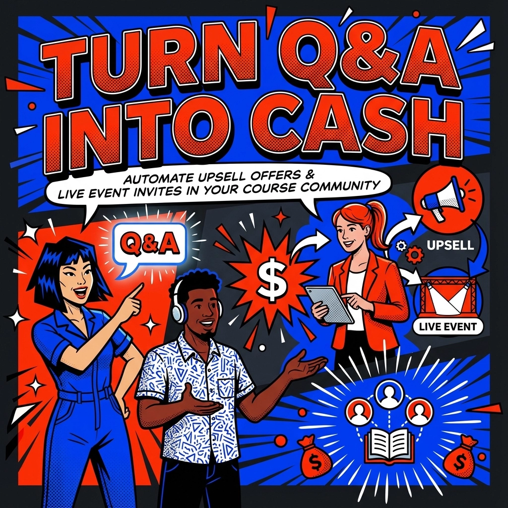 Turn Q&A Into Cash: Automate Upsell Offers and Live Event Invites in Your Course Community
